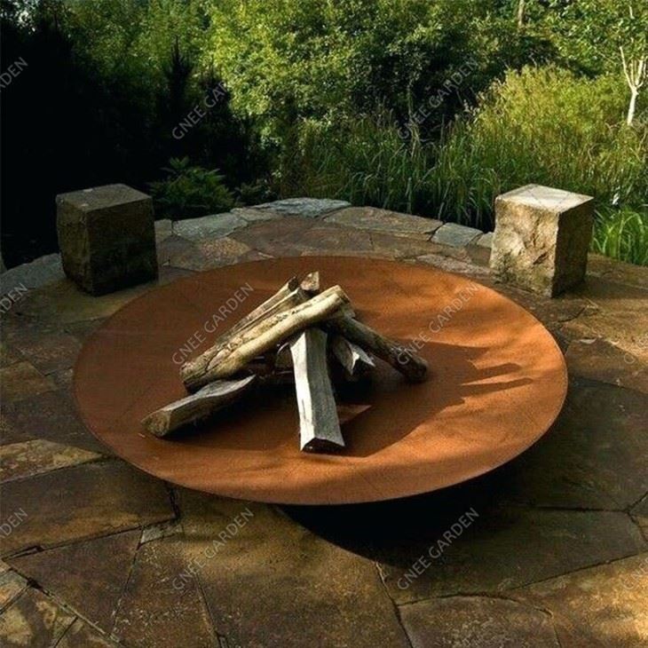 Garden Assembly Design Corten Steel Heating Fire Pit