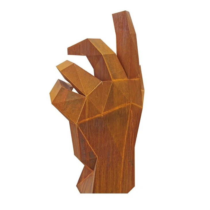 Metal Craft Decoration Fashion Customize Handicraft Corten Steel Garden Statue