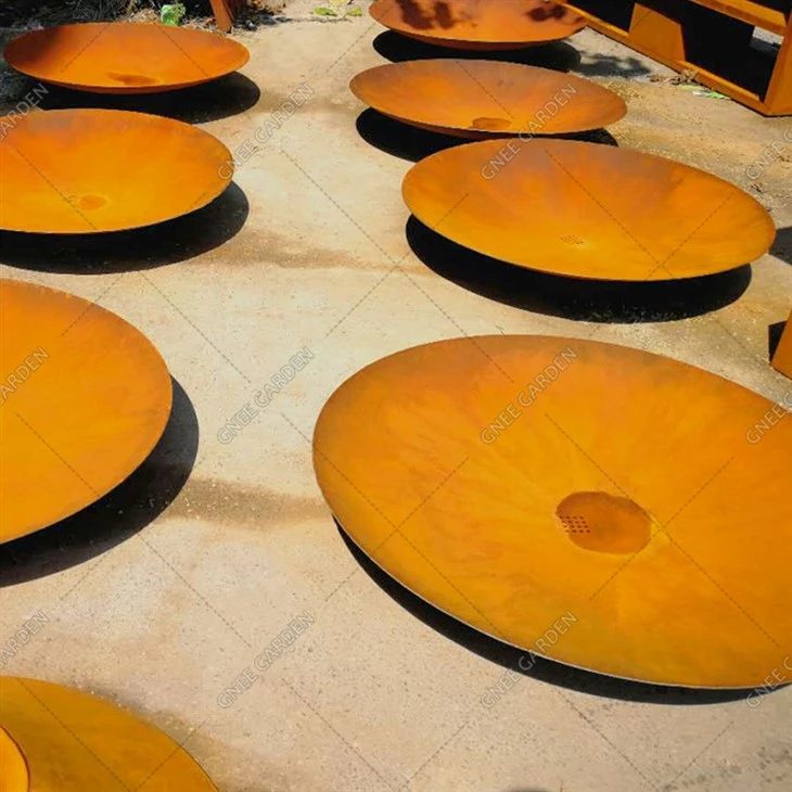 Металеве оздоблення за індивідуальним візерунком Corten Steel Heating Fire Pit