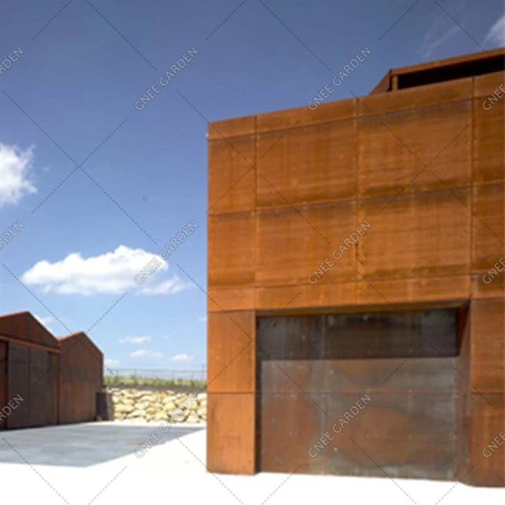 Metal Perforated Building Backdrop Decorative Corten Steel Cladding