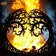 Corten Steel Decorative Sphere Firepit