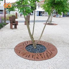 Зовнішня металева решітка для дерев Corten Steel Tree Grates Grating для захисту дерев