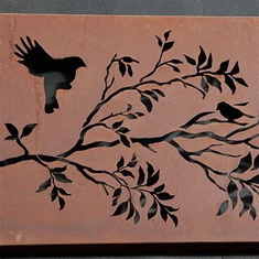 Прямокутний Corten Steel Rusty Simple Metal Garden Screen