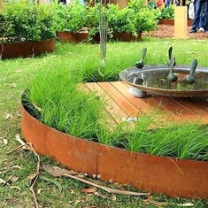 Окантовка газону для садової трави Rusty Corten Steel Металева окантовка для саду Corten Steel Lawn Edge