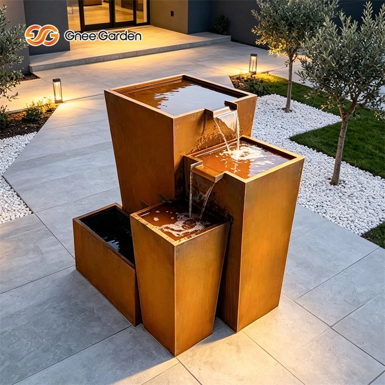 Weatherproof Corten Steel Trough Water Feature Weatherproof Corten Steel Trough Water Feature