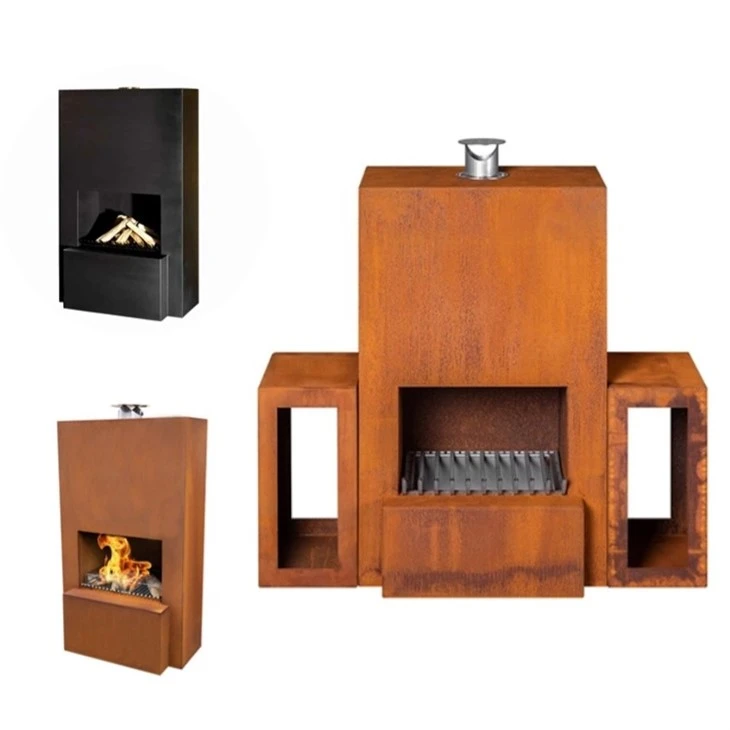 Вінтажний садовий камін Corten Steel